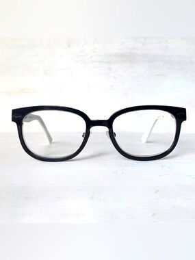 NEW +1.00 Horn Rimmed Reading Glasses Unisex Ladies Mens Metal Eyeglasses